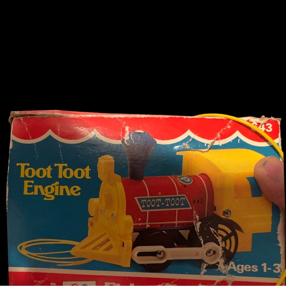 Toys Vintage 1964 Fisher Price Wood Toot Toot Train 643